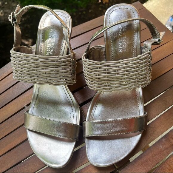 Kenneth Cole Reaction Pewter Heels Size 7.5 women - Picture 2 of 16